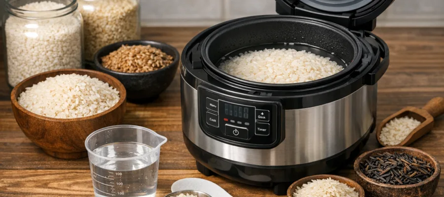 Erste Schritte mit dem Reiskocher: Einrichtung, Wassermenge und ideale Reissorten