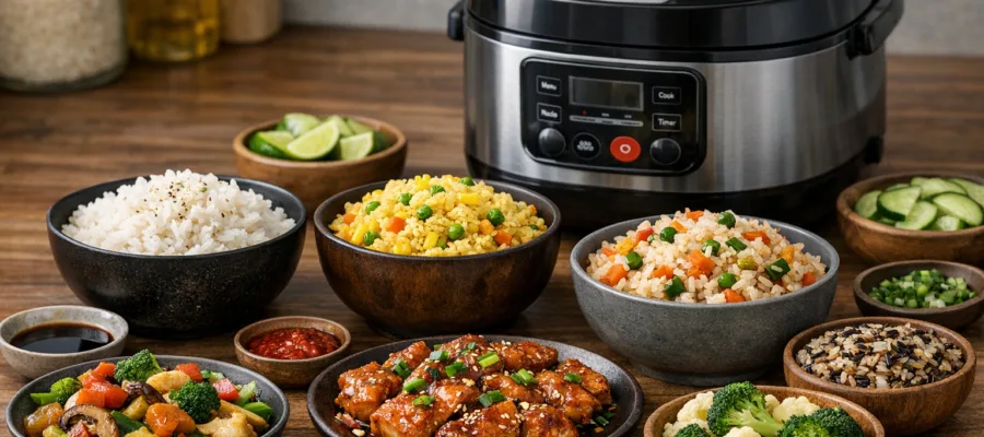 Reiskocher-Grundrezepte und Beilagen perfekt zubereiten