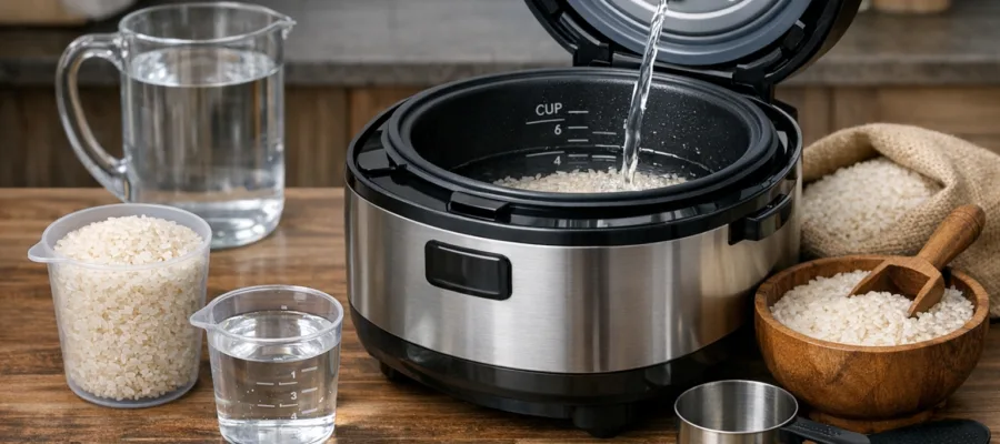 Wie man Wasser und Reis im Reiskocher richtig abmisst: Optimale Verhaeltnisse