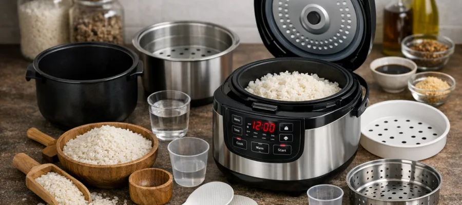 Worauf Sie beim Reiskocher Kauf achten sollten: Funktionen, Materialien & Zubehoer