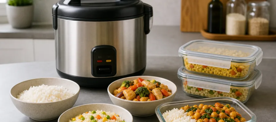 Schnelle Reiskocher-Rezepte fuer Alltag und Meal Prep
