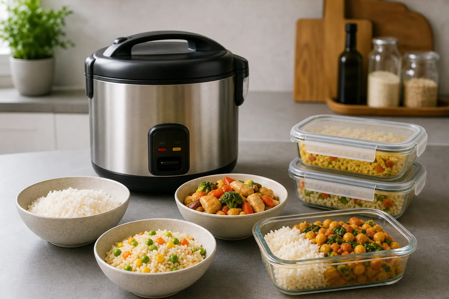 Schnelle Reiskocher-Rezepte fuer Alltag und Meal Prep