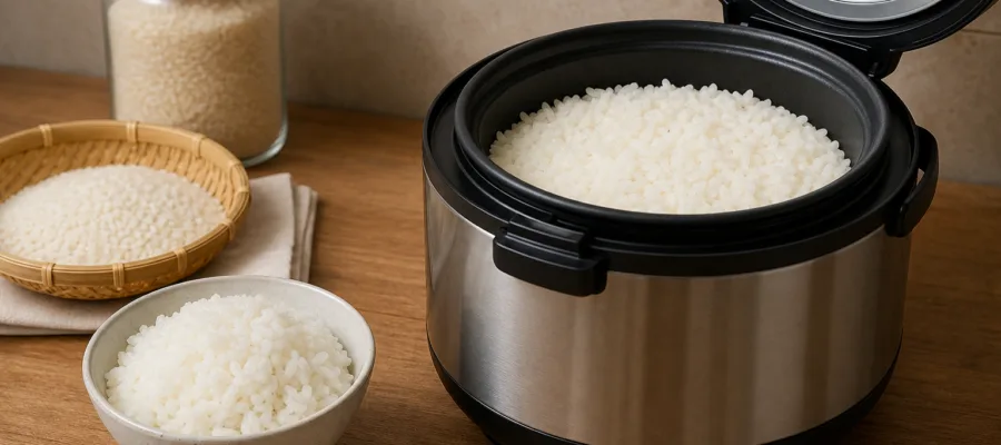 Wie man Sushi-Reis im Reiskocher perfekt zubereitet: Schritt-fuer-Schritt-Anleitung